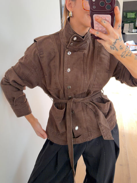 Veste à noeud - marron