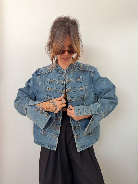 Veste en jean à boutons