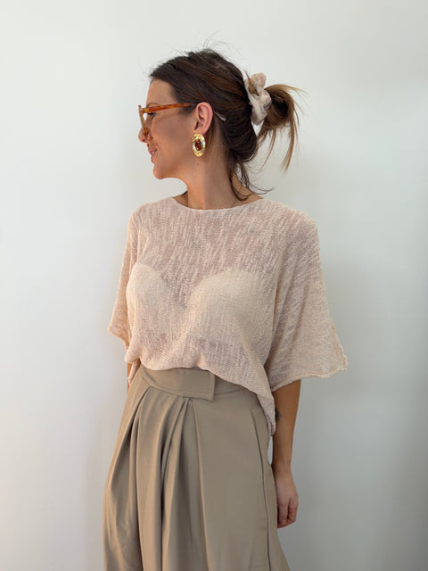 Top en maille - beige