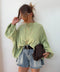 Pull manches chauve souris - vert