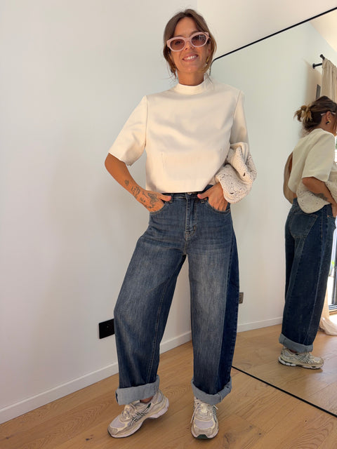 Jeans ballon 2 bleu