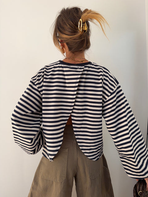 Haut MIA rayé - bleu & blanc