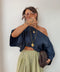 Blouse asymétrique - bleue marine