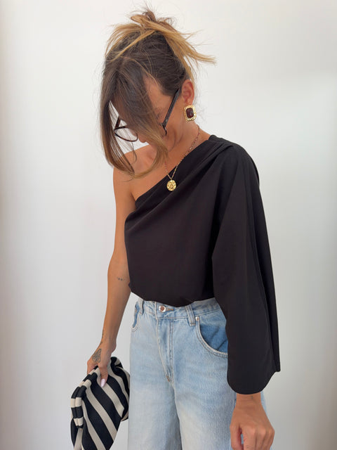 T-shirt asymétrique - noir