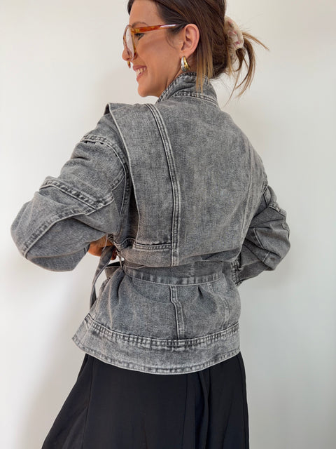 Veste à noeud - grise