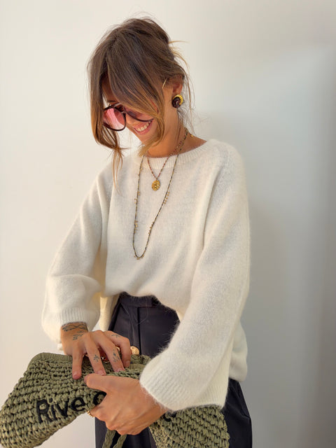 Pull Angora Seoul - blanc
