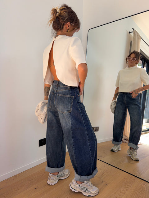 Jeans ballon 2 bleu