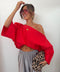 Blouse asymétrique - rouge