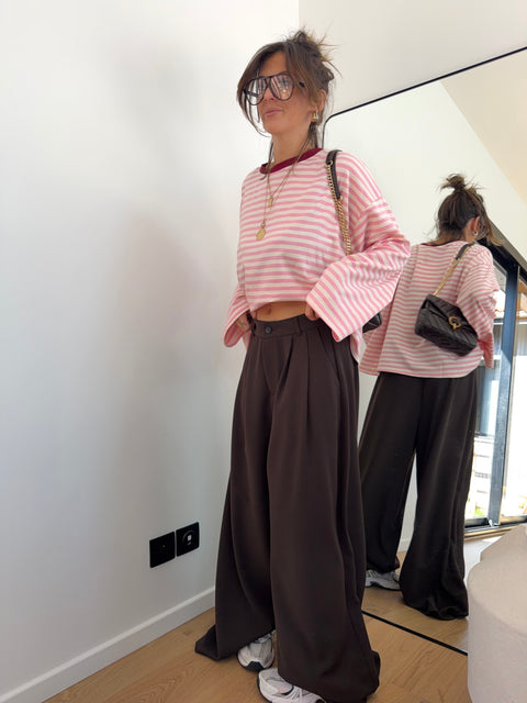Pantalon droit Joe - chocolat