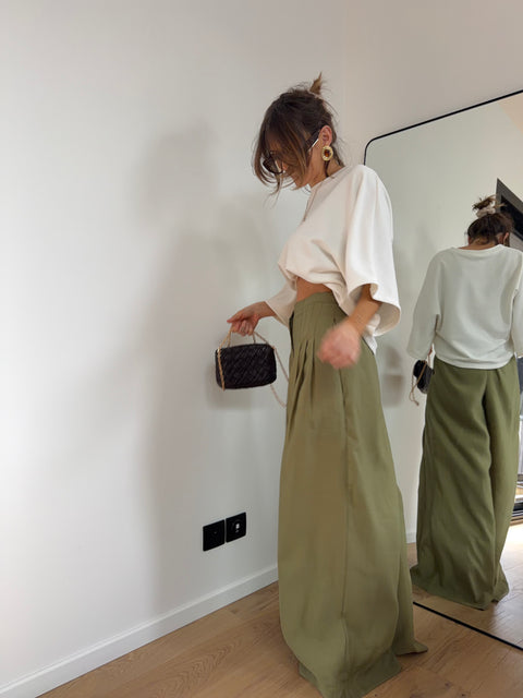 Pantalon droit - vert