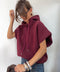 Sweat oversize à capuche - prune