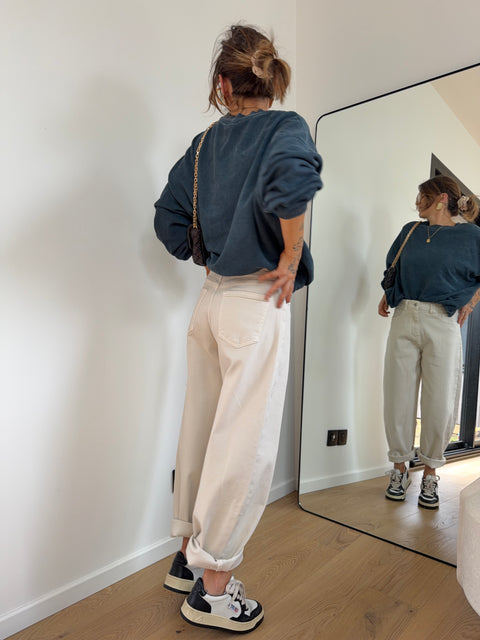 Jeans ballon beige