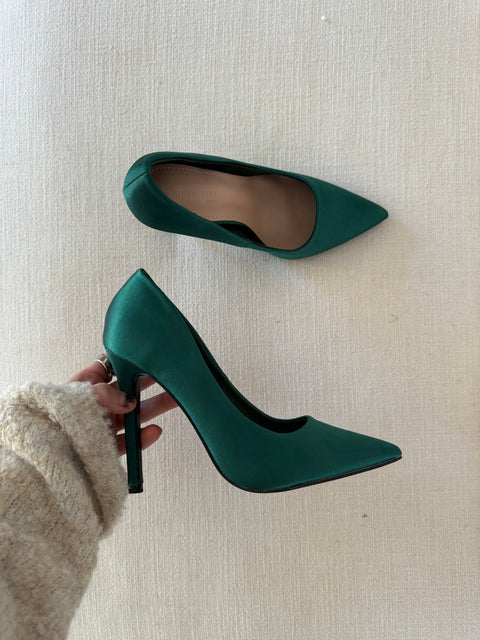 Escarpins vert sapins - Claudia