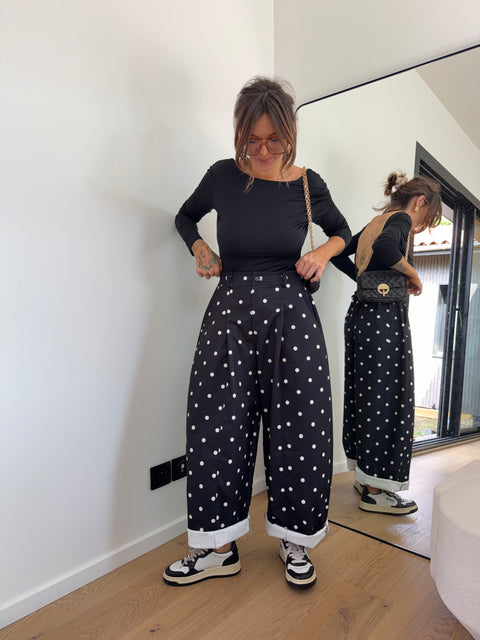 Pantalon Jacks à pois - noir