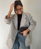Blazer oversize - gris clair chiné