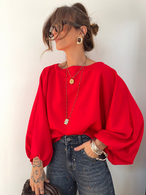 Haut bouffant - rouge