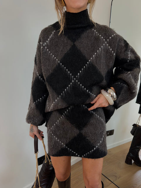 Pull à carreaux - Juny