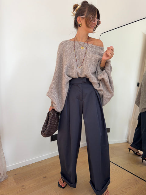Pantalon droit - bleu