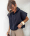 Sweat oversize à capuche - bleu marine