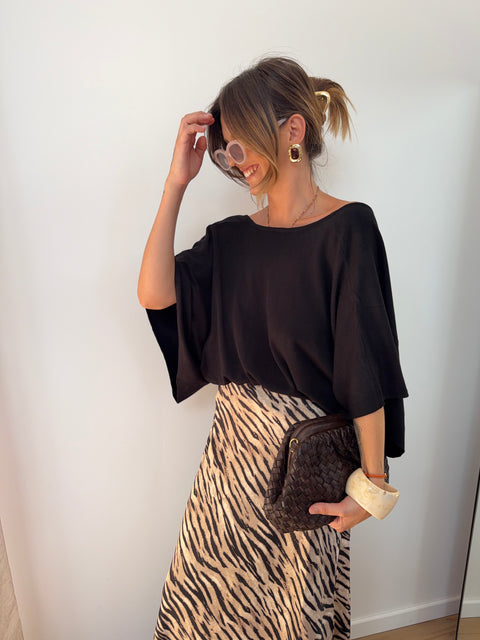 Pull fin dos en V Lover's - noir (envoi à partir du 18/07)