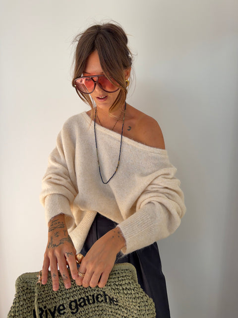 Pull Rome - beige chiné