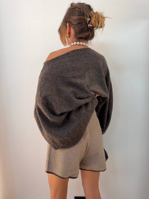 Short en flanelle - beige