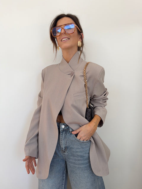 Blazer à bouton - greige