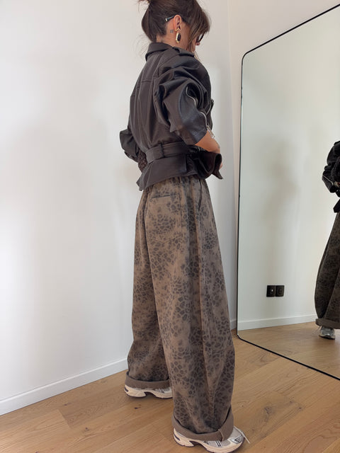 Pantalon large - léopard (pré commande)