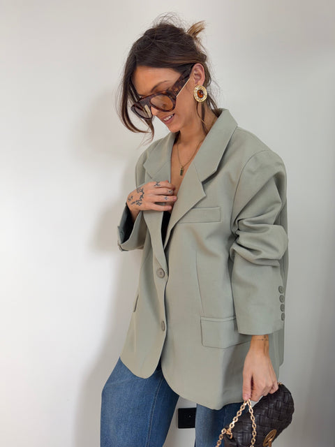 Blazer oversize - vert d'eau