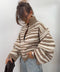 Gilet double fermeture zebré - taupe