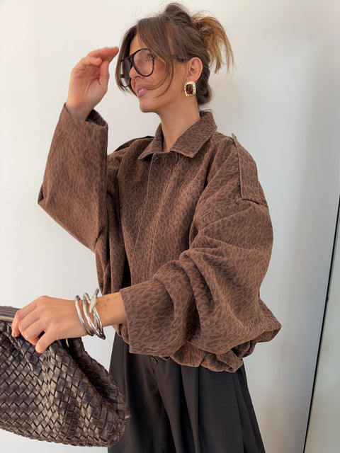 Veste leopard effet velours - Denver