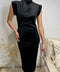 ROBE VELOUR - NOIR
