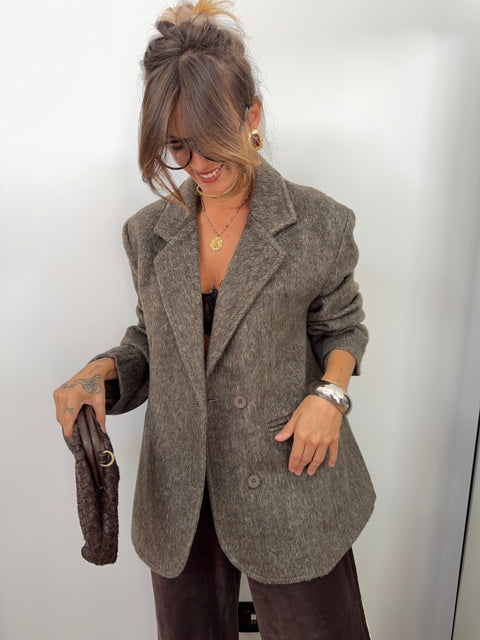 Veste blazer lainage - cacao