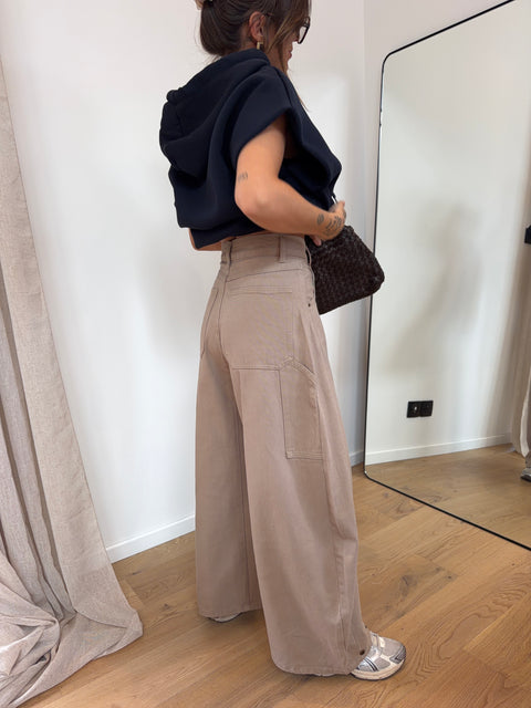 Jeans ballon beige - June
