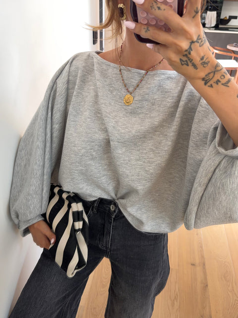 T-shirt bouffant gris