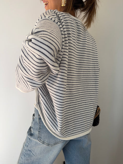 Pull douceur marin