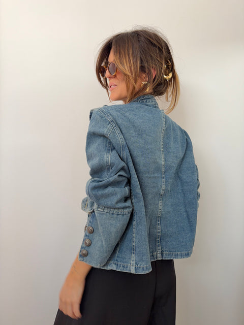 Veste en jean à boutons