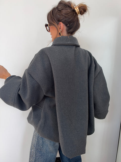 Veste loose - grise anthracite