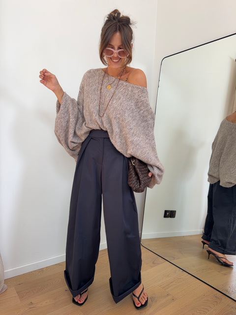 Pantalon droit - bleu