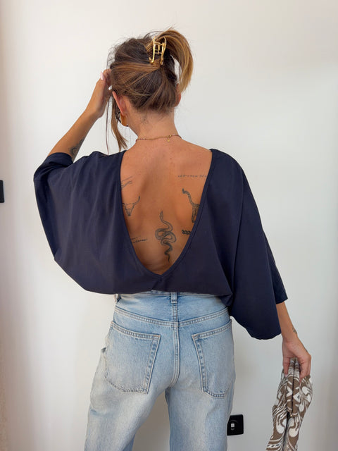 T-shirt Lover's dos nu V - bleu marine