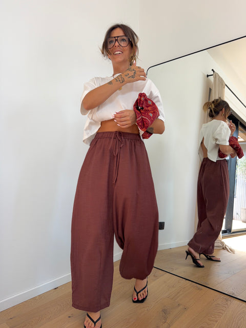 Pantalon ballon - terracotta
