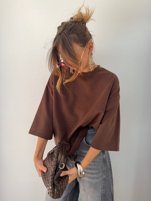 T-shirt coeur - chocolat