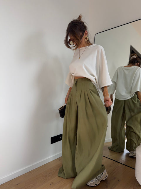 Pantalon droit - vert