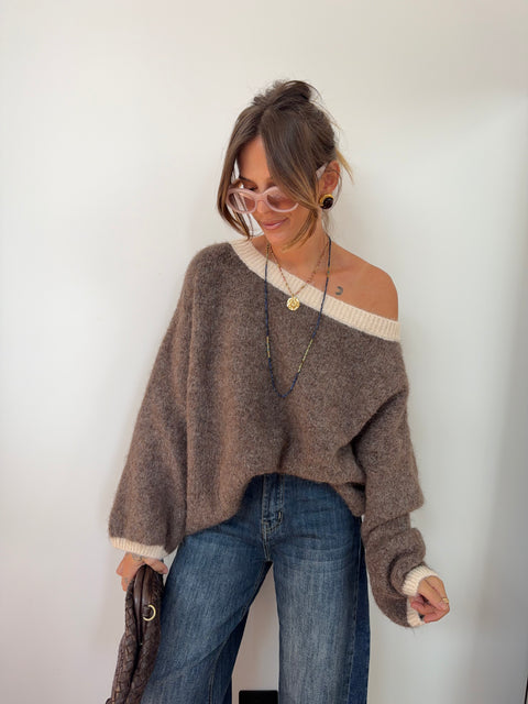 Pull Bali - moka et beige