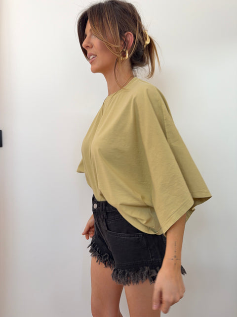 Short en jean - noir