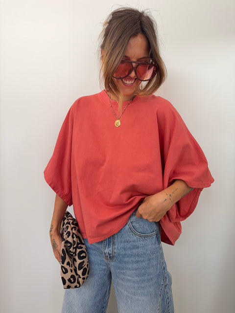 T-shirt épais parfait - corail