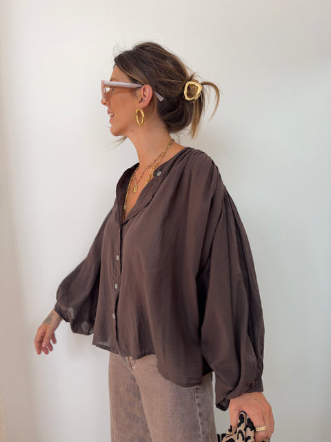 Chemise Gina - chocolat