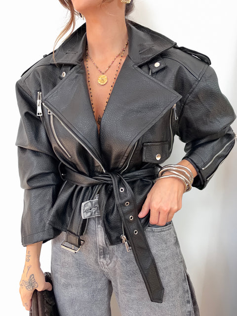 Veste simili à épaulettes - noir