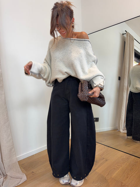 Jeans ballon noir - June