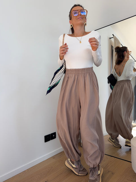 Pantalon ballon - taupe (pré commande)